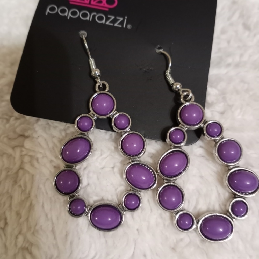 Popular Party Purple Earrings. NWT